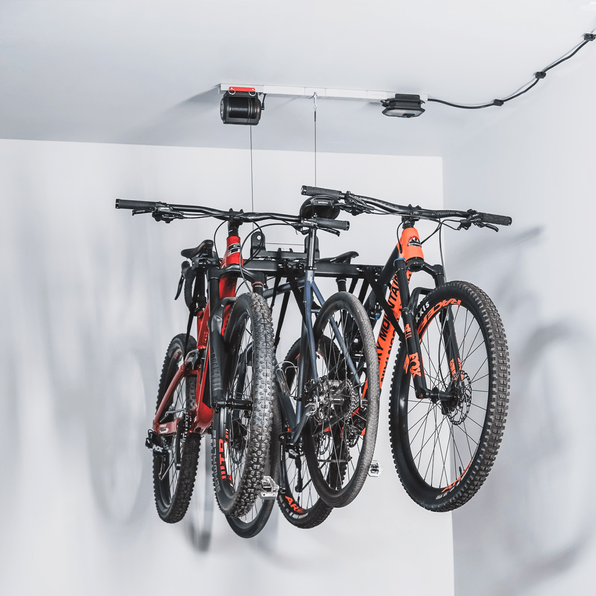 electric bicycle lift for garage Gator Eight 220 lb Kit Bike hoist with easy Garage Gator Compact 4 Bike